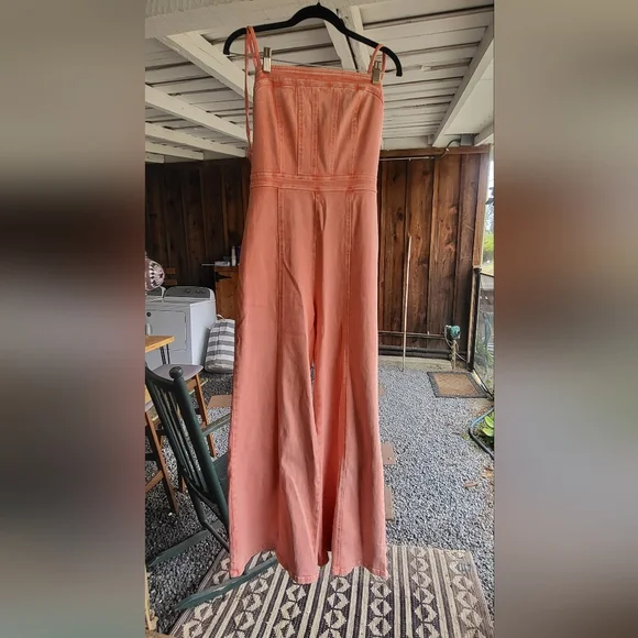 Elegant Peach Jumpsuit - Picture 3 of 7